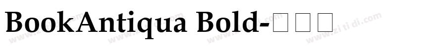 BookAntiqua Bold字体转换